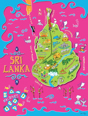 Gem Of The Ocean - Sri Lanka map